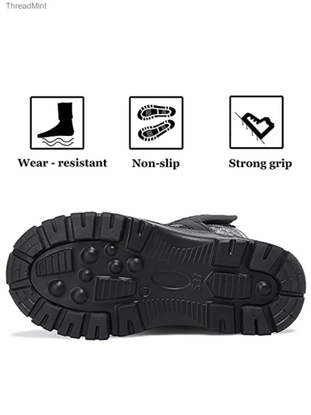 Kids Snow Boots Winter Waterproof Slip Resistant Cold Weather Shoes Faux Fur